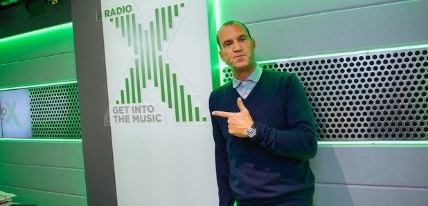 Johnny Vaughan Radio X studio